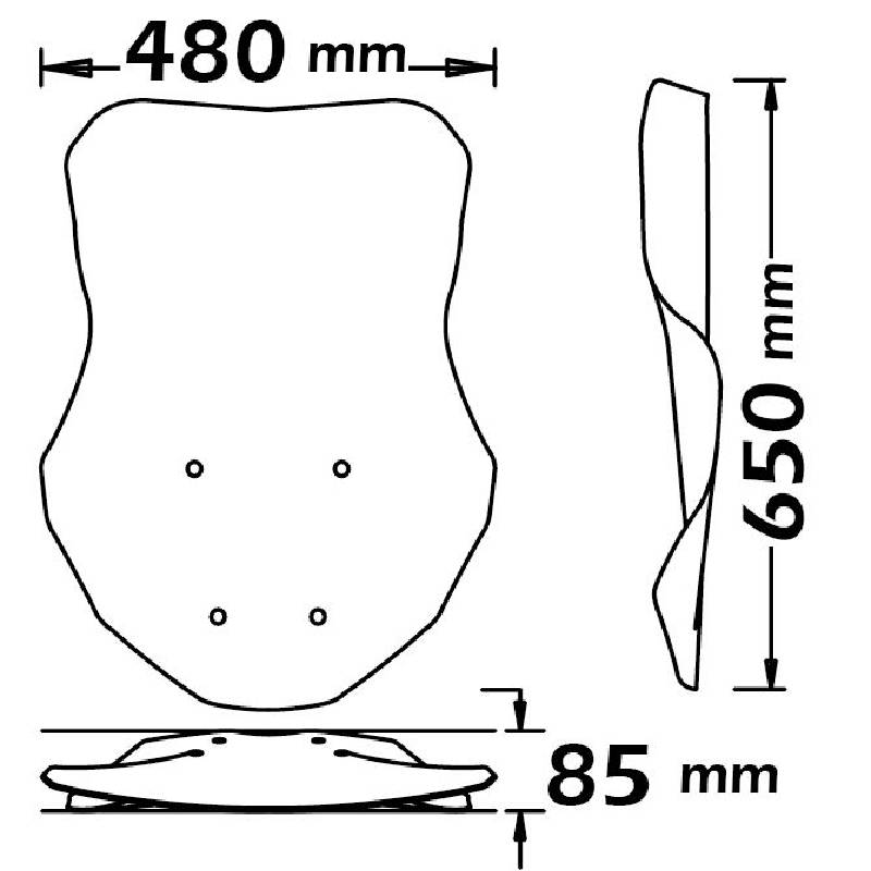 Parabrisas transparente HONDA x-adv 750 17-20